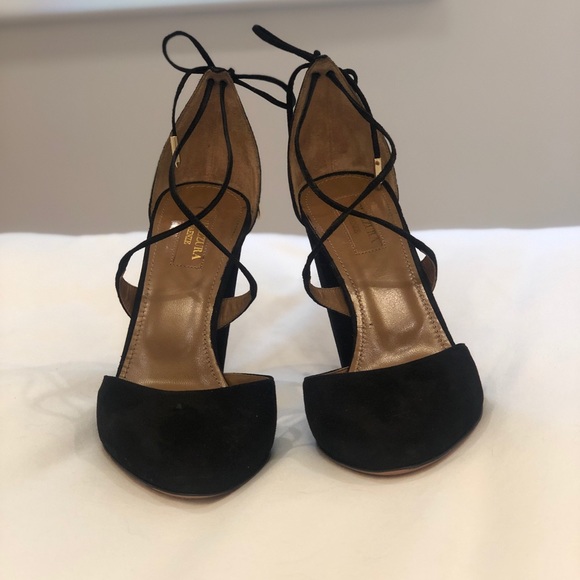 aquazzura black heels